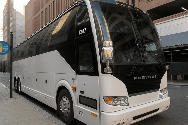 a Bellflower Coach Bus Service coach bus