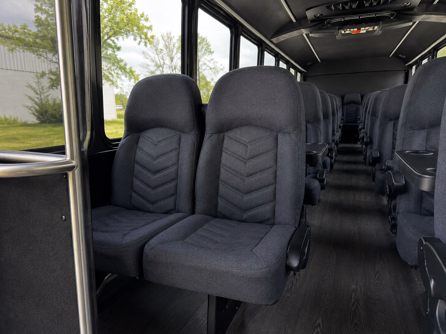 bellflower 18 passenger minibus inside