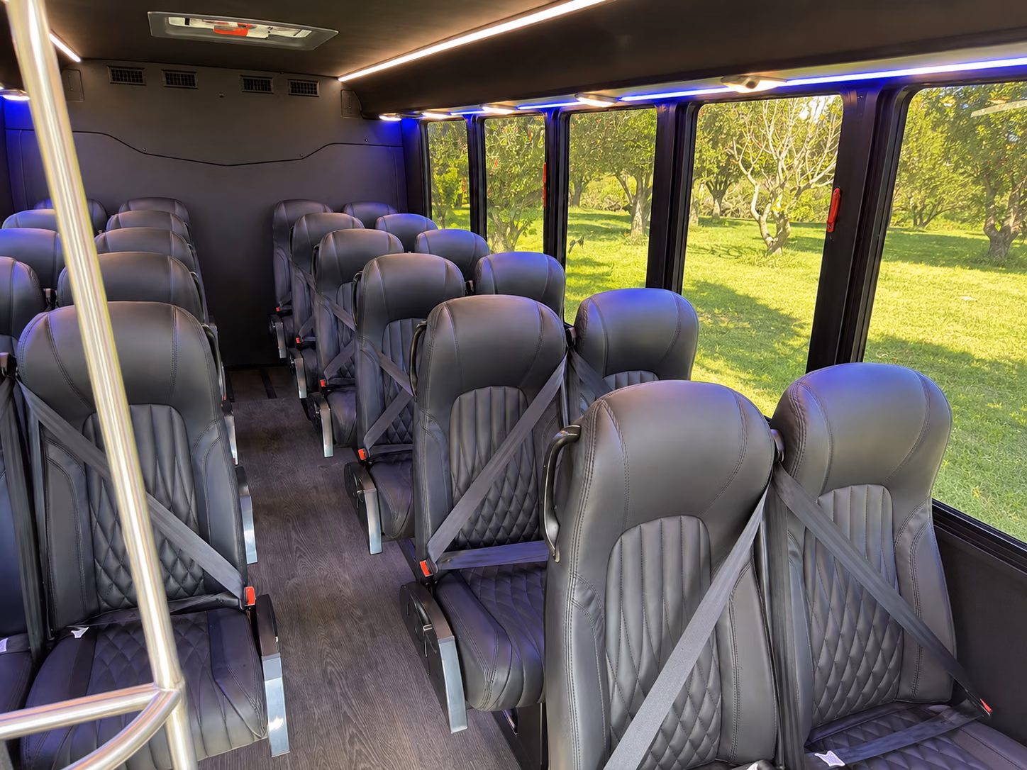 bellflower 18 passenger minibus interior