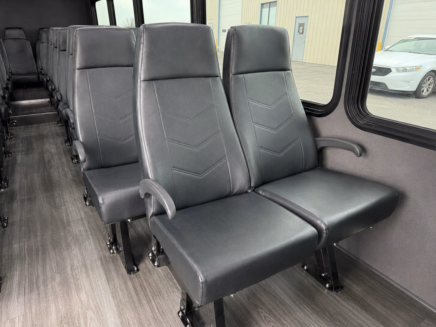 bellflower 20 passenger minibus inside