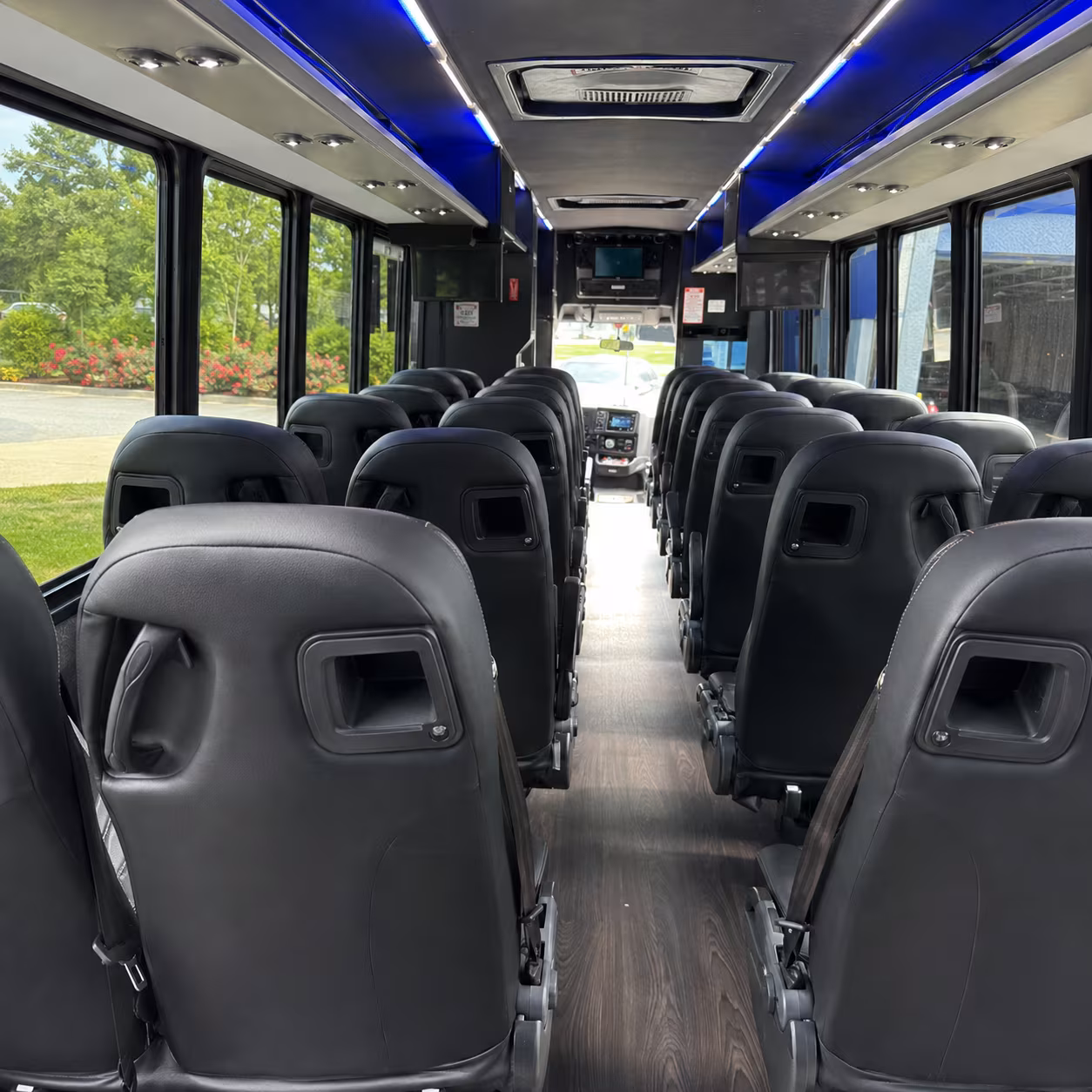 bellflower 25 passenger minibus inside