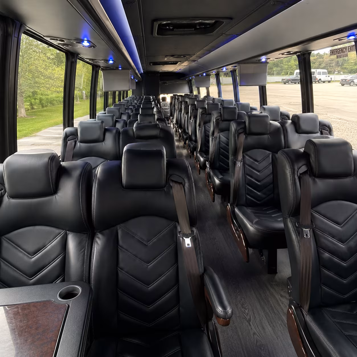 bellflower 25 passenger minibus interior