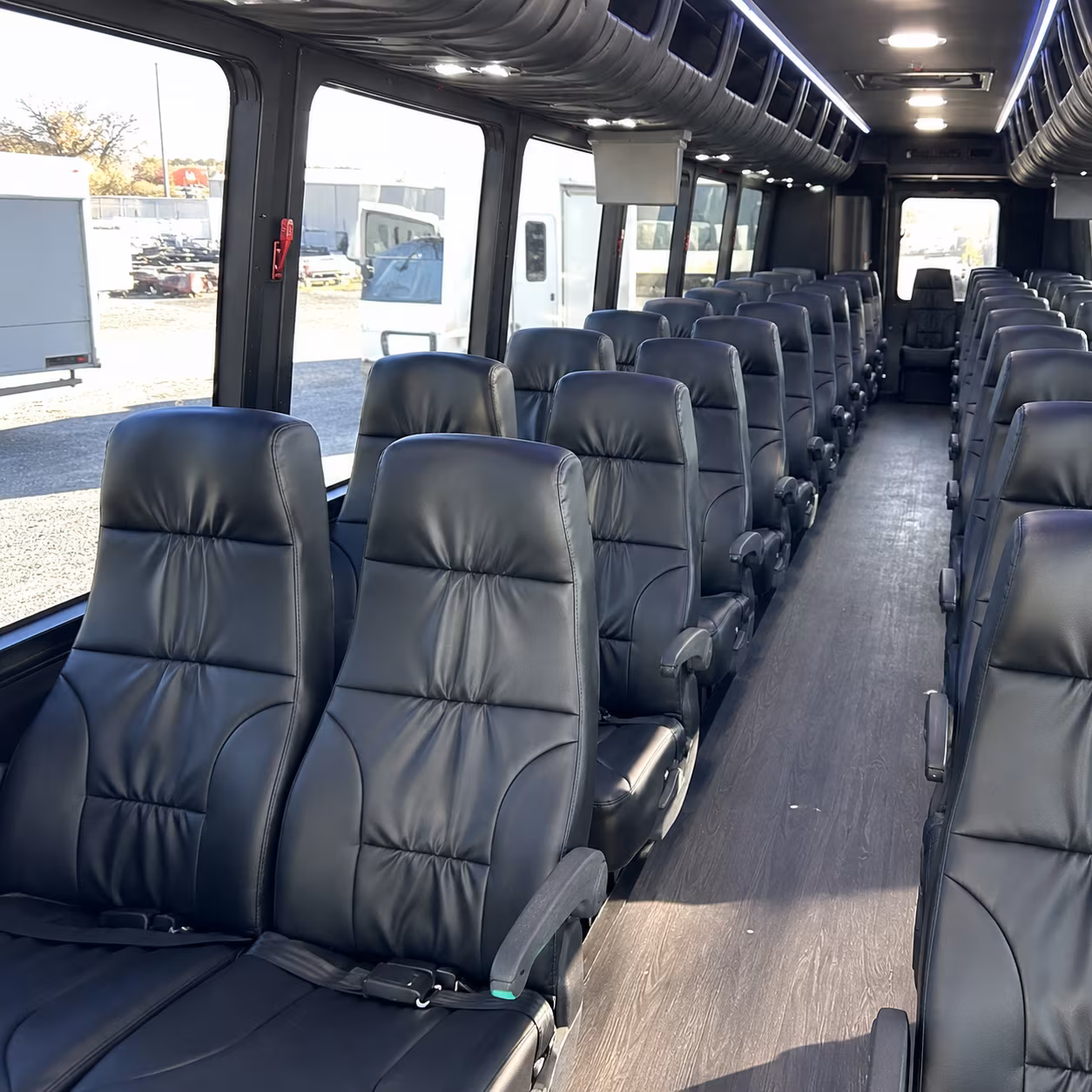 bellflower 28 passenger minibus inside