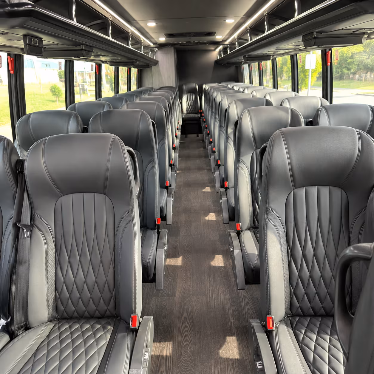 bellflower 28 passenger minibus interior
