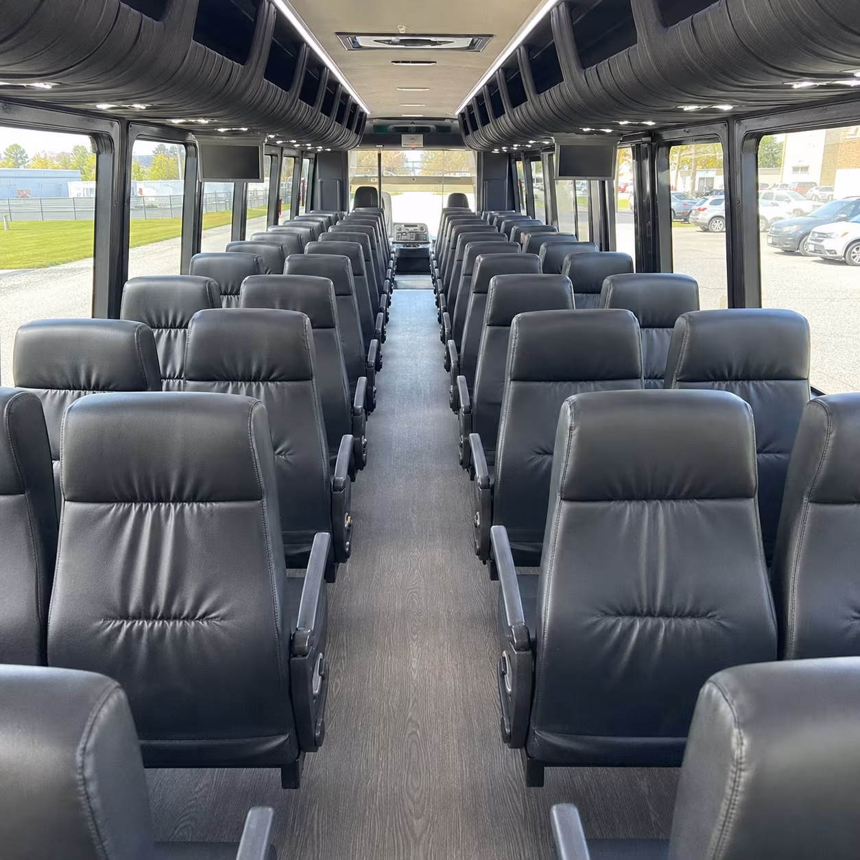 bellflower 35 passenger minibus inside