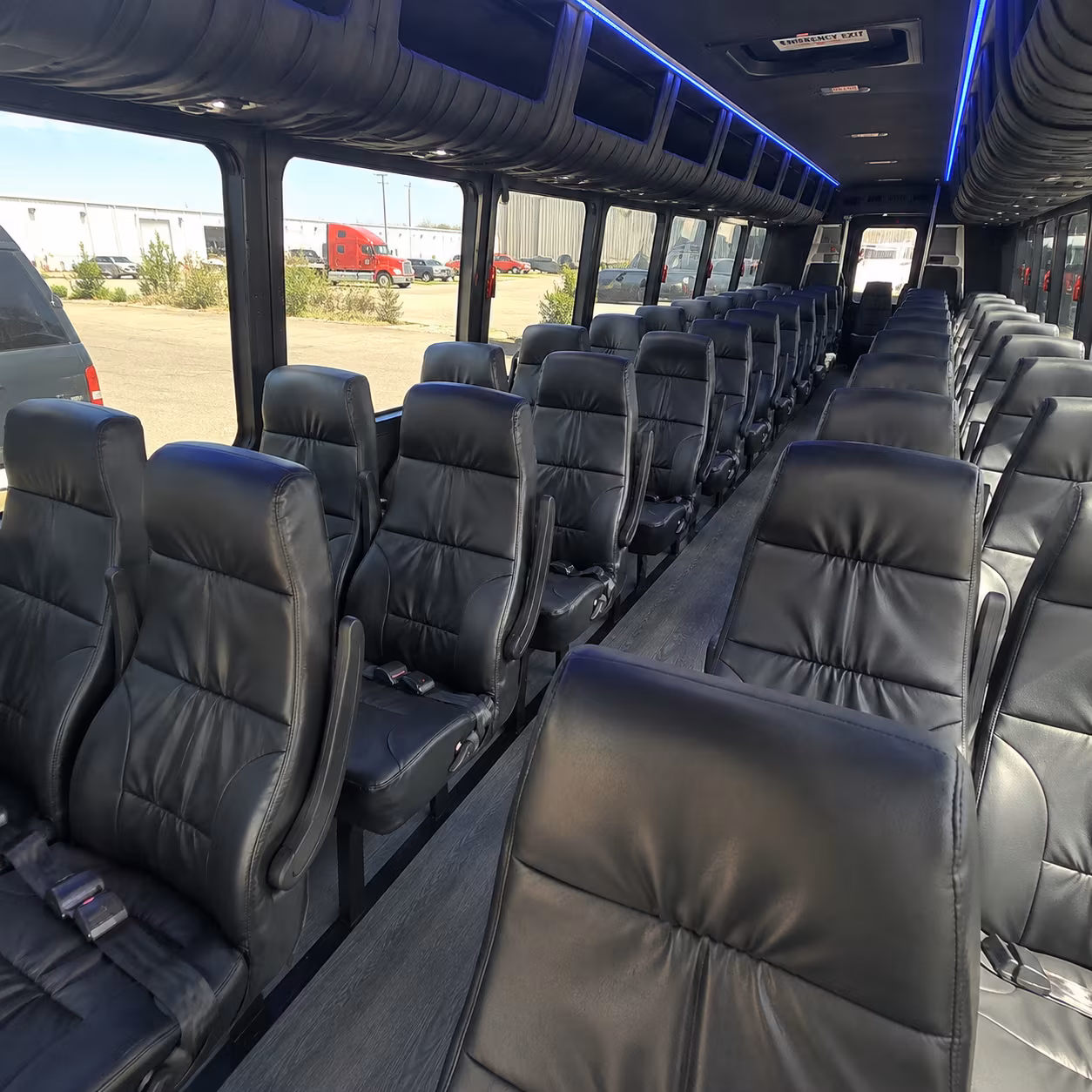 bellflower 35 passenger minibus interior