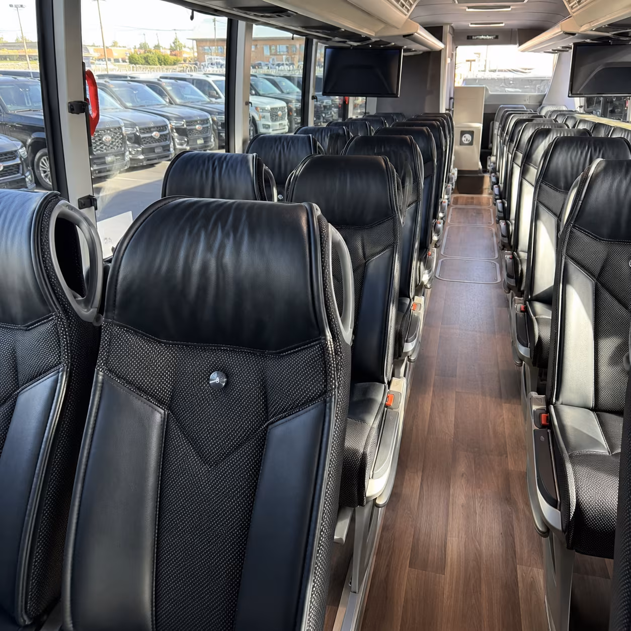 bellflower 56 passenger charter bus interior