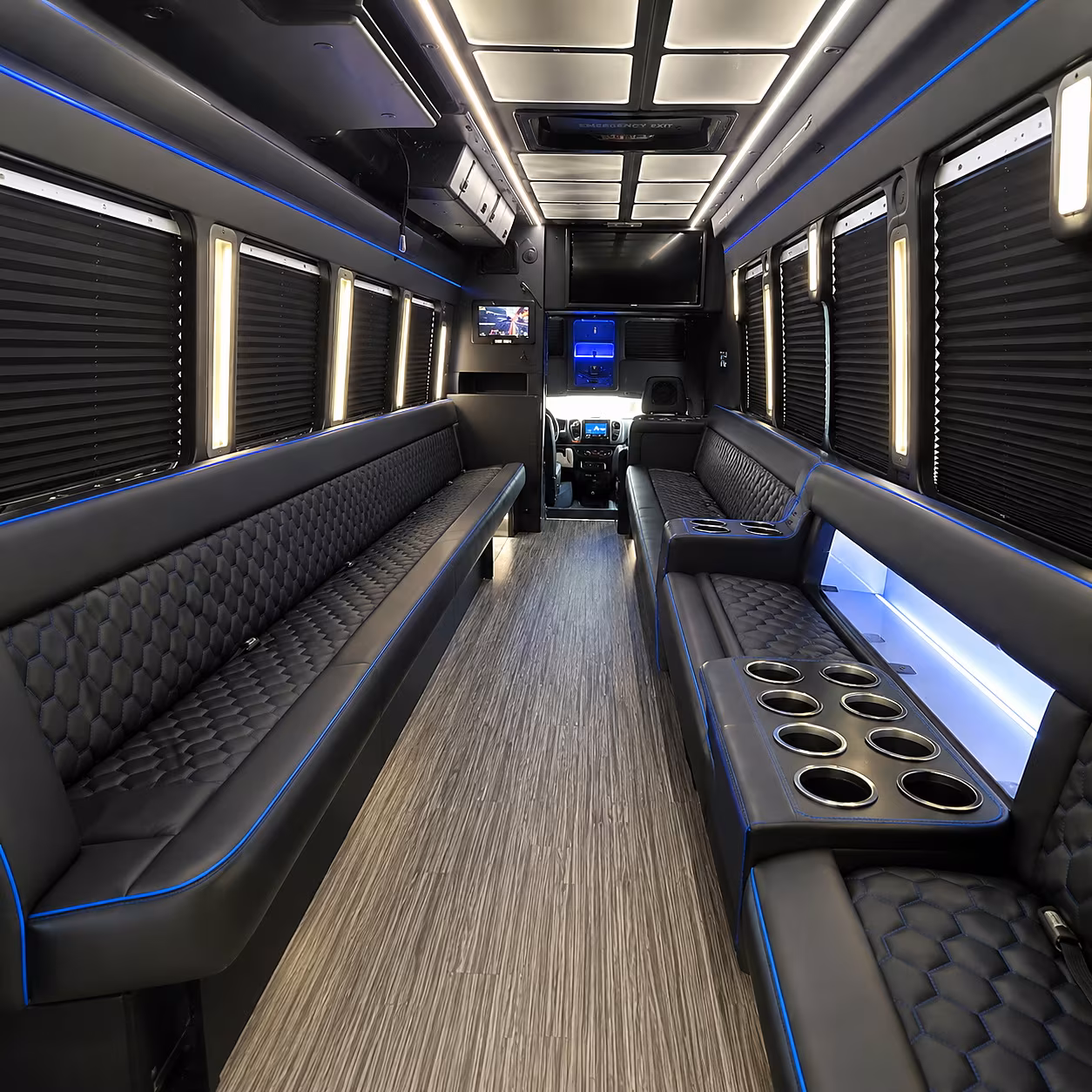 bellflower party bus inside