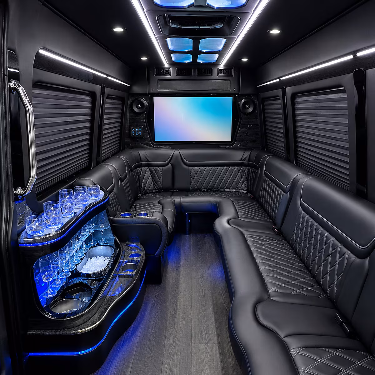 bellflower party bus rentals inside