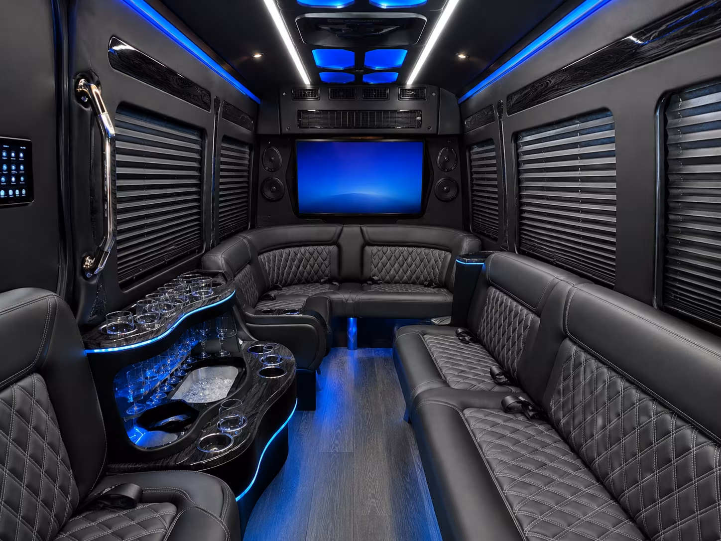 bellflower sprinter limousine interior