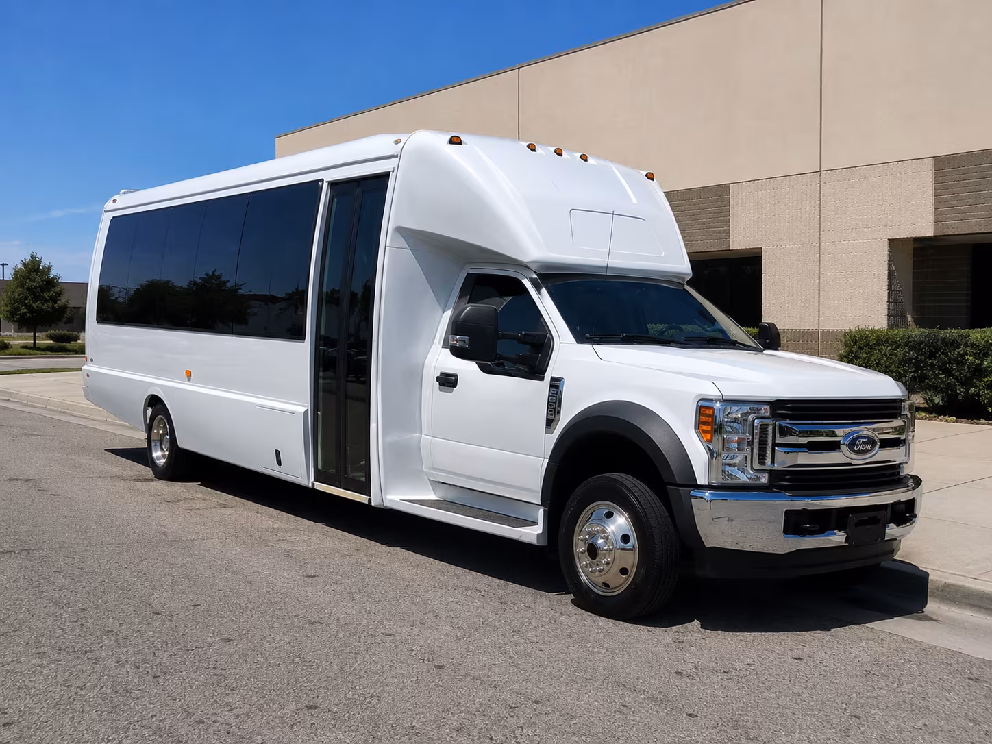corporate event and employee shuttle buses in bellflower